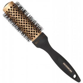 Brushworx Gold Ceramic Hot Tube Hair Brush - Medium 33mm