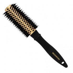 Brushworx Gold Porcupine Bristle Ceramic Barrel Brush - Medium 50mm
