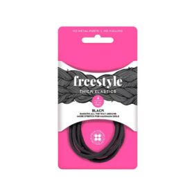 Freestyle Metal Free Hair Elastics - Black 4 Pack