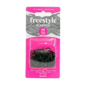 Freestyle Snag Free Hair Elastics 2mm Black 60 Pack